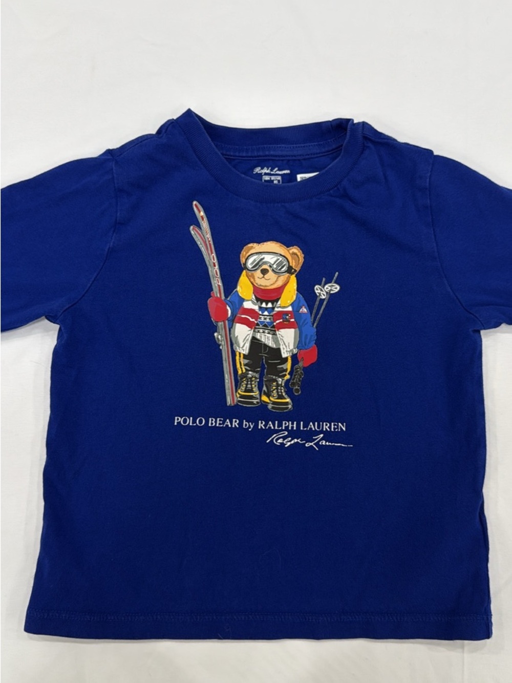 Ralph Lauren Boys' Royal Blue Ski Bear Graphic Tee